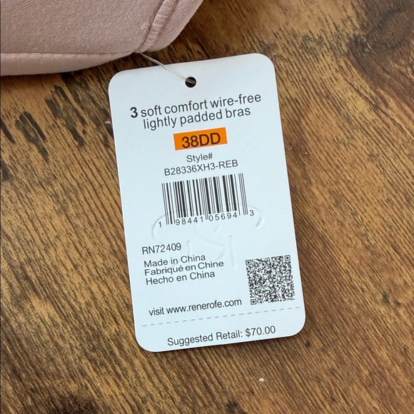 Rene Rofe Soft Pink Bra - Picture 3 of 6